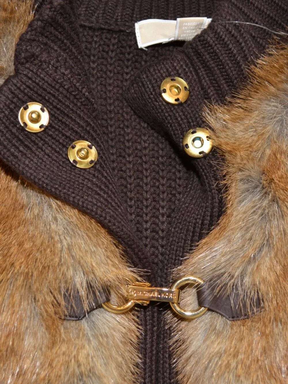 Michael Kors Women's Faux Fur Sweater Vest – NEW – Size Medium – $250 Retail
